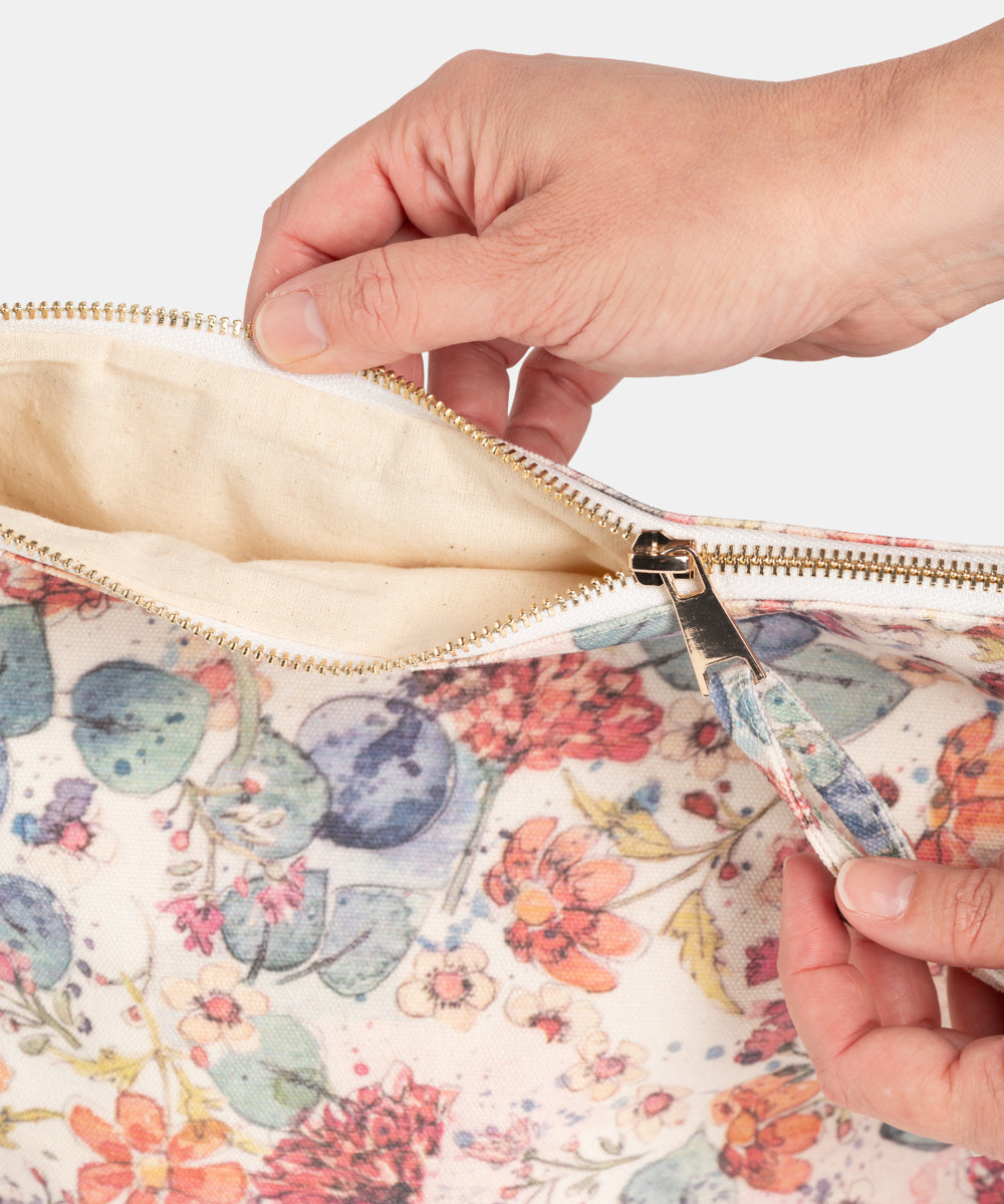 Bolso de mano estampado flores