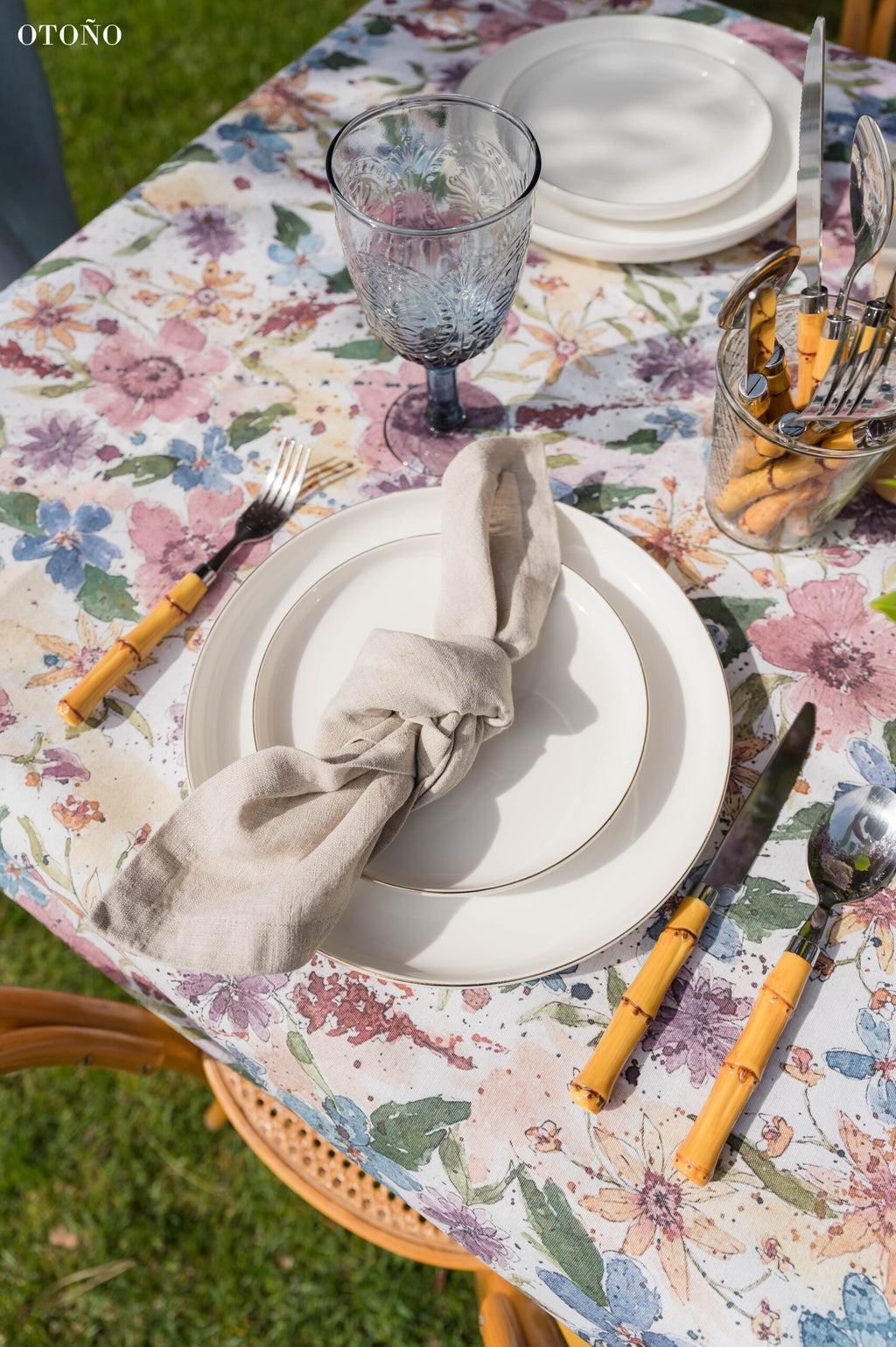 Mantel textil resinado