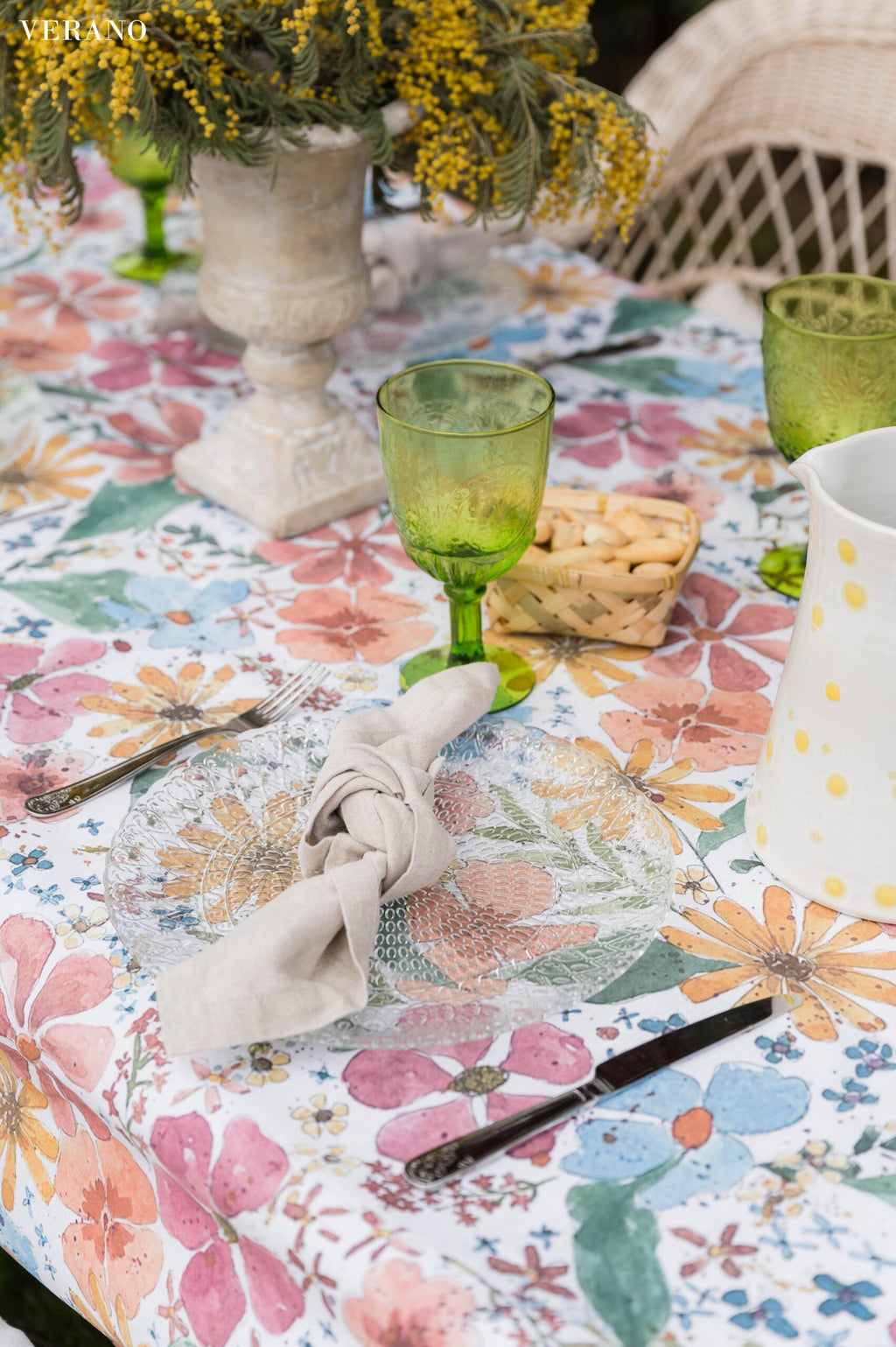 Mantel textil resinado