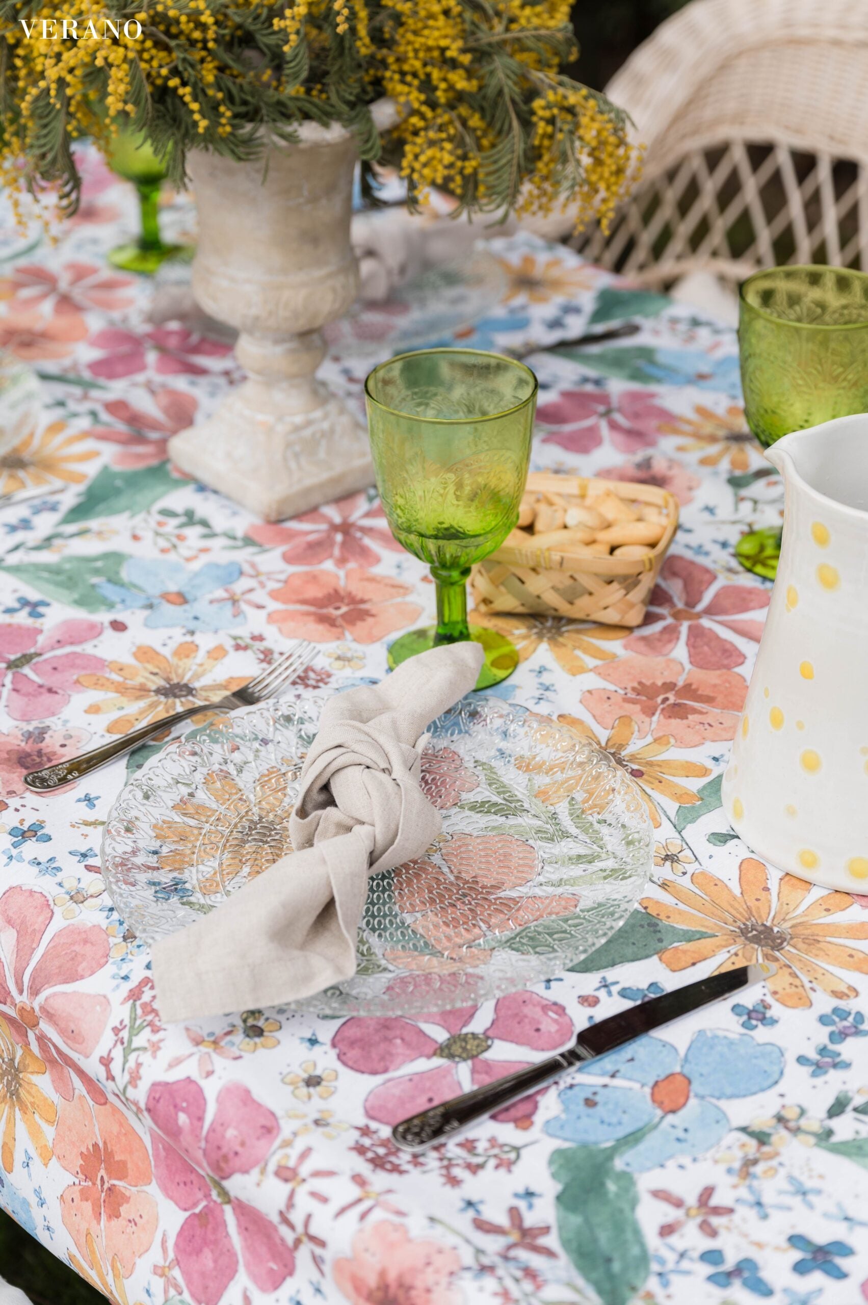 Mantel textil resinado