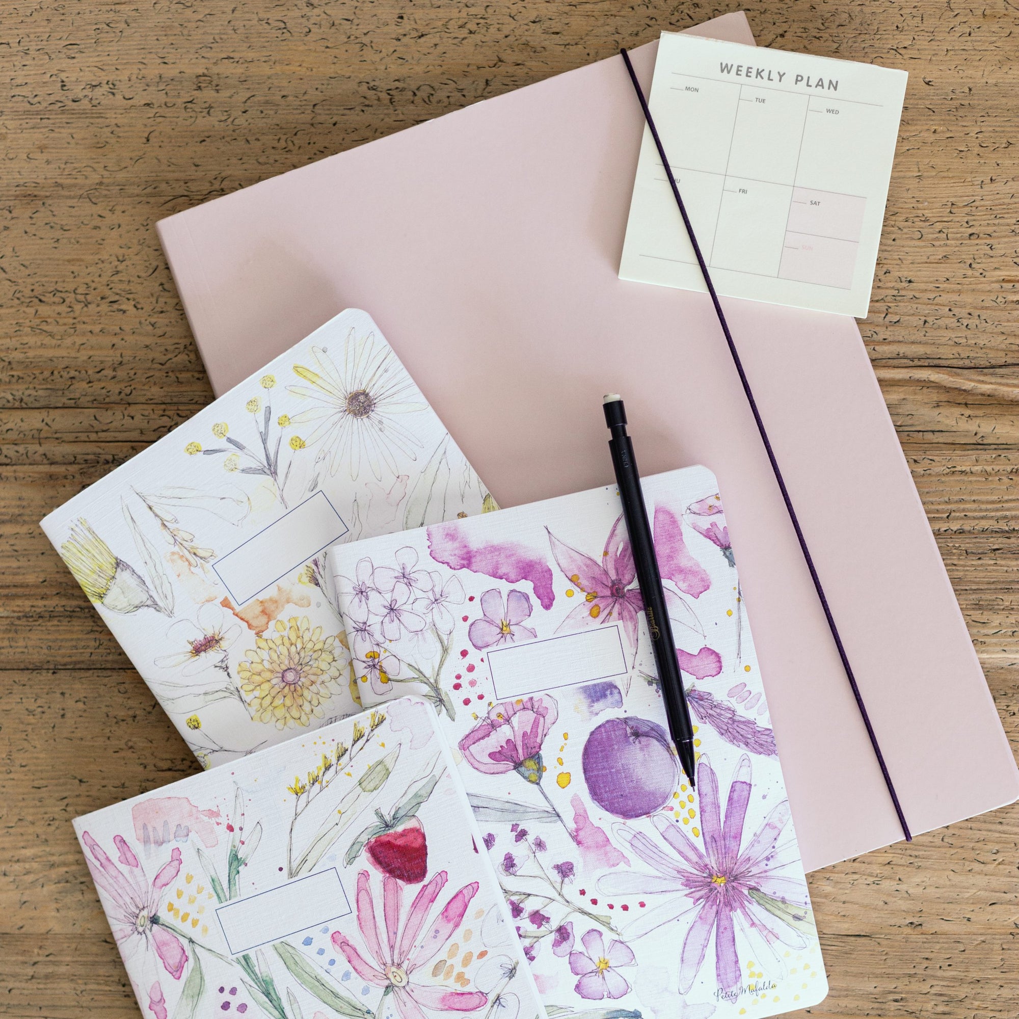 Pack cuadernos de flores