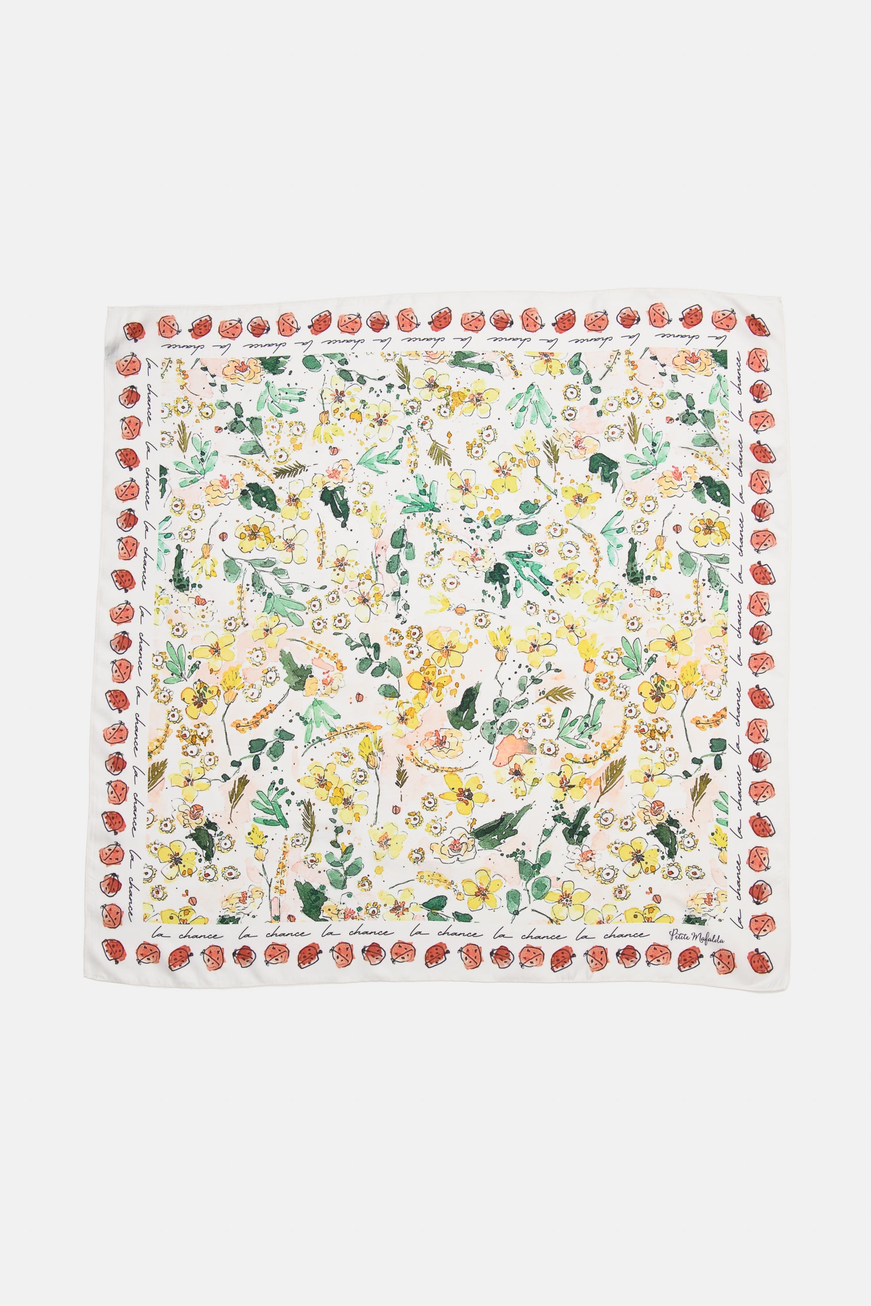 Pañuelo flores seda