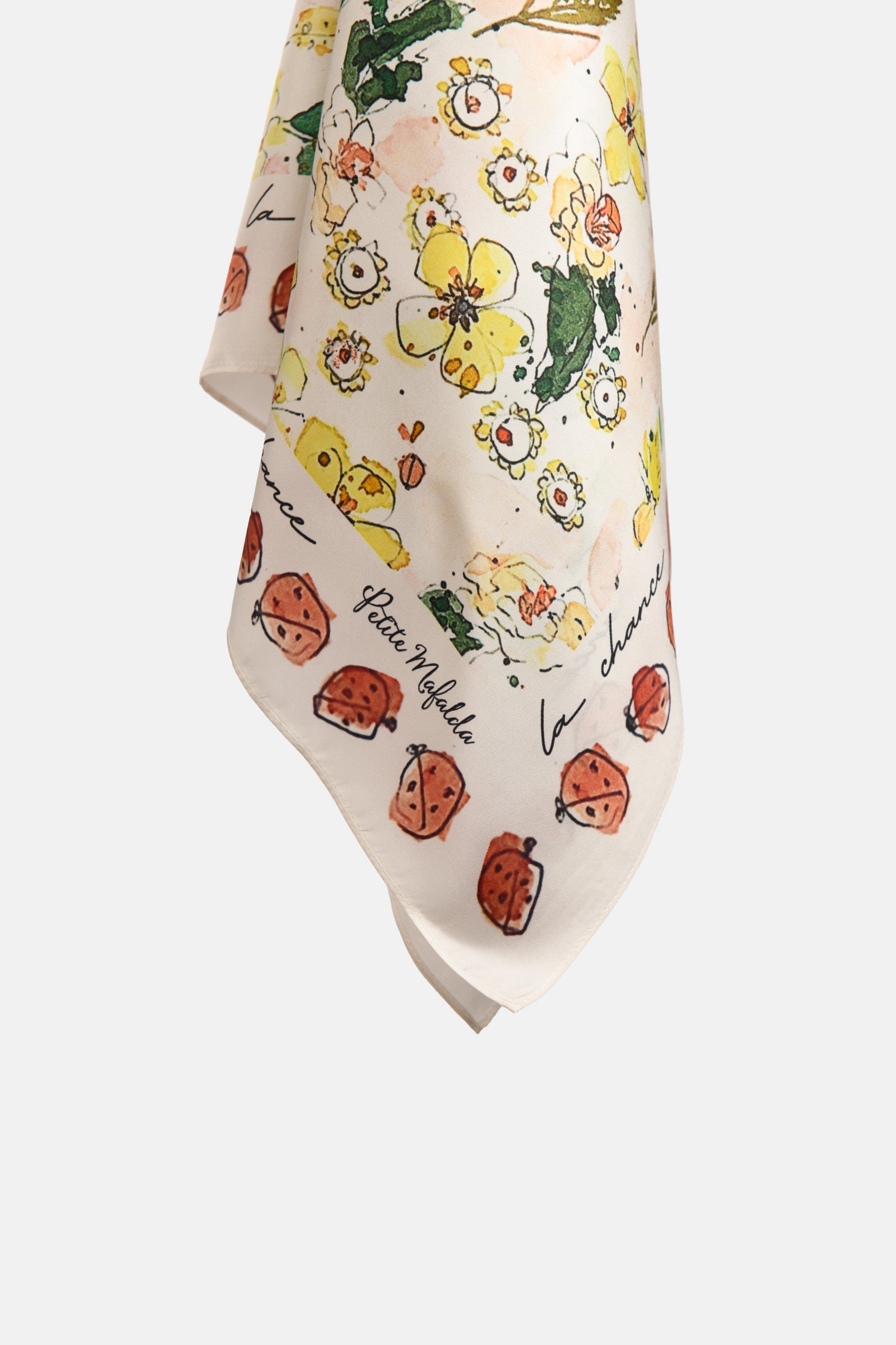 Pañuelo flores seda