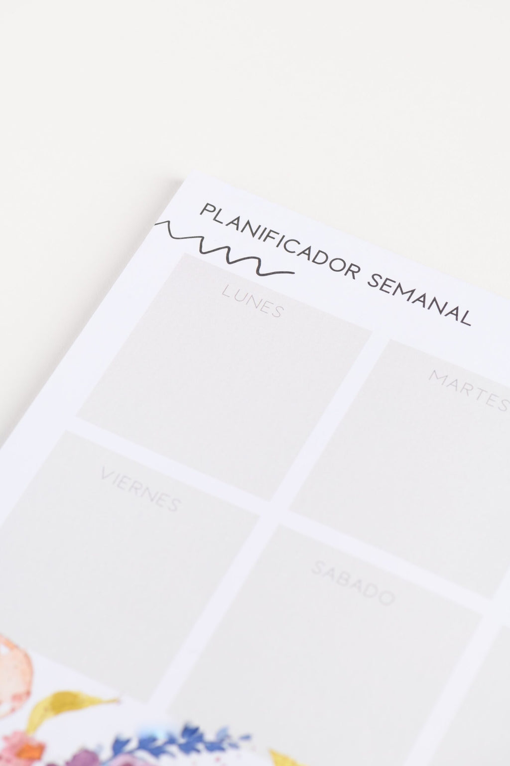 Planificador semanal de sobremesa