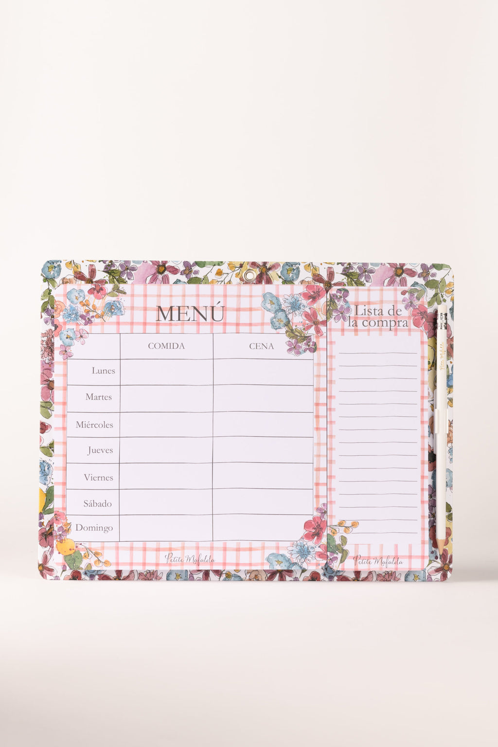 Menú y lista de la compra