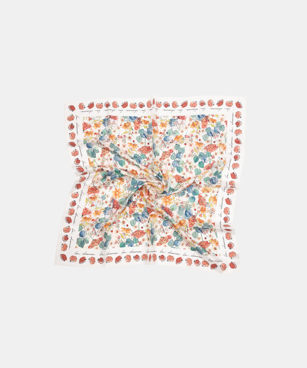 Pañuelo flores seda