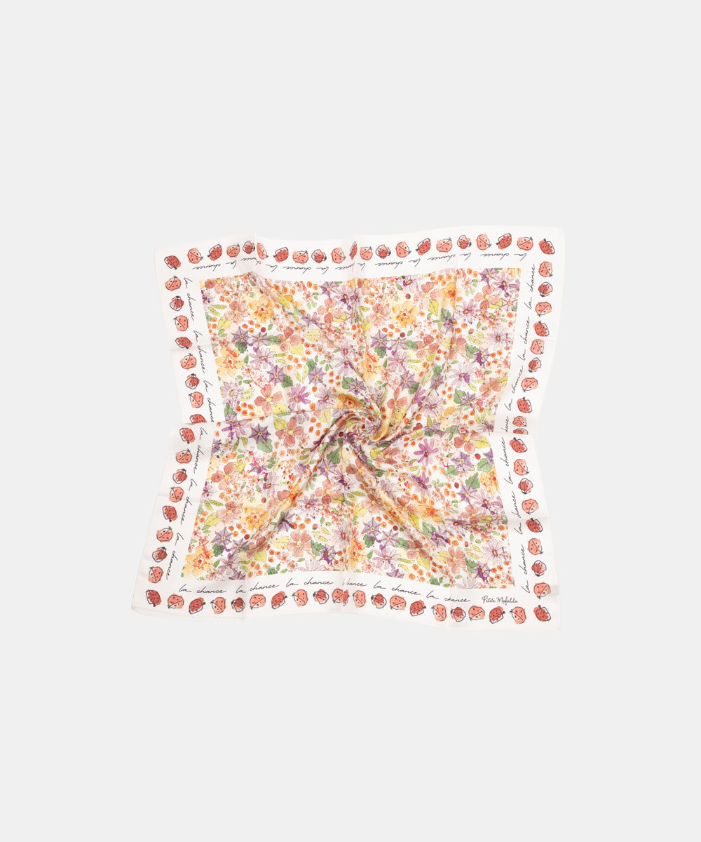 Pañuelo flores seda