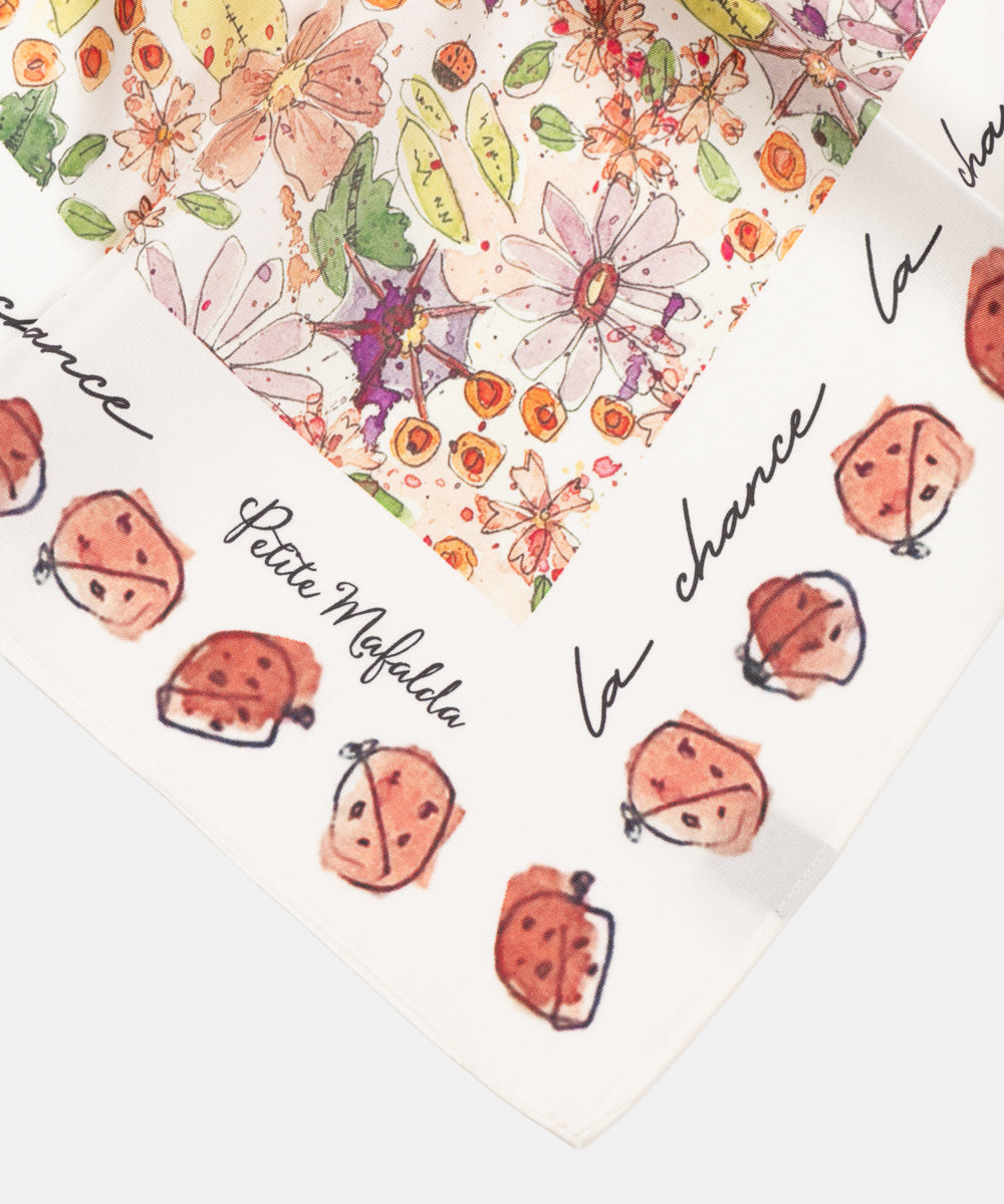 Pañuelo flores seda