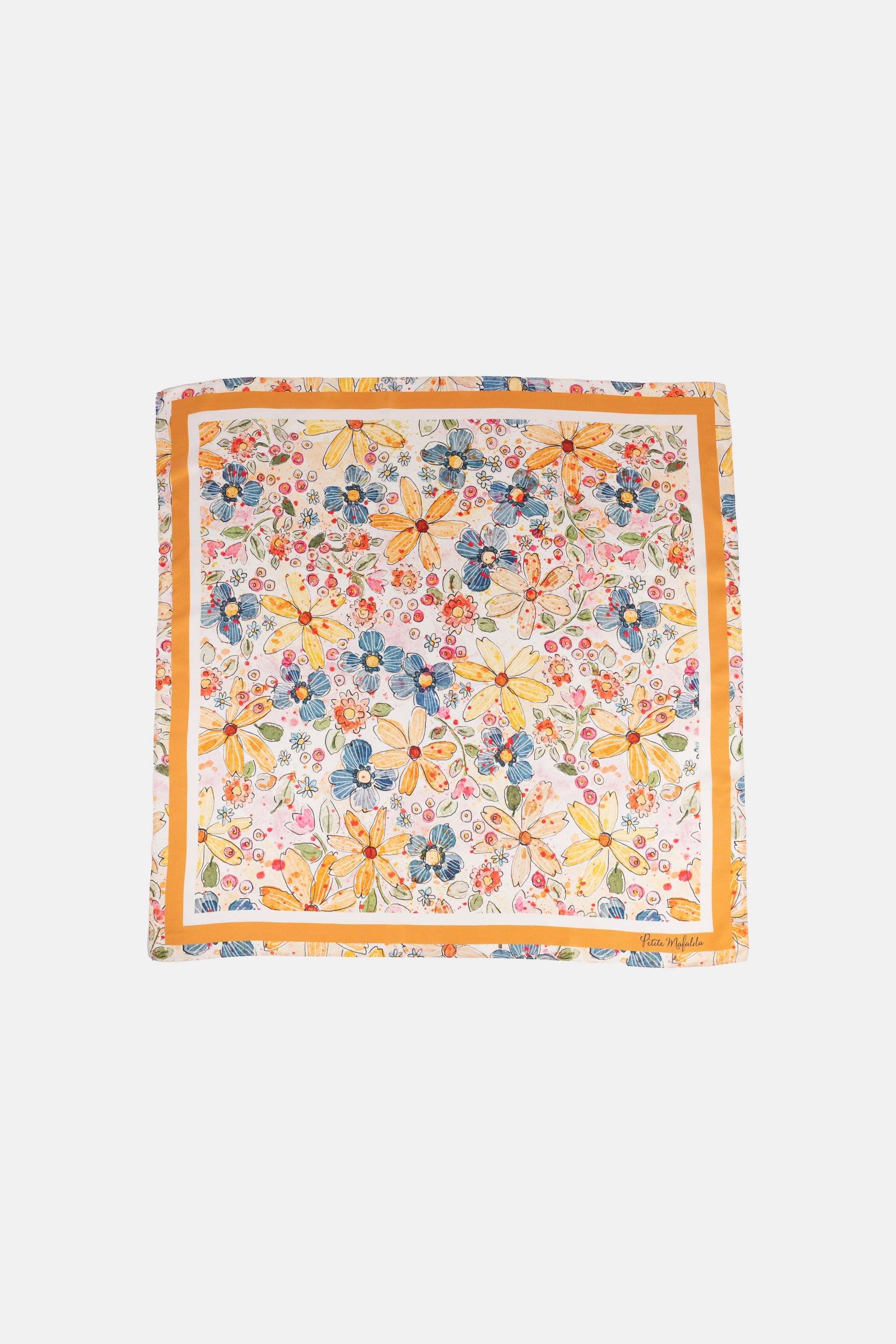 Pañuelo flores seda