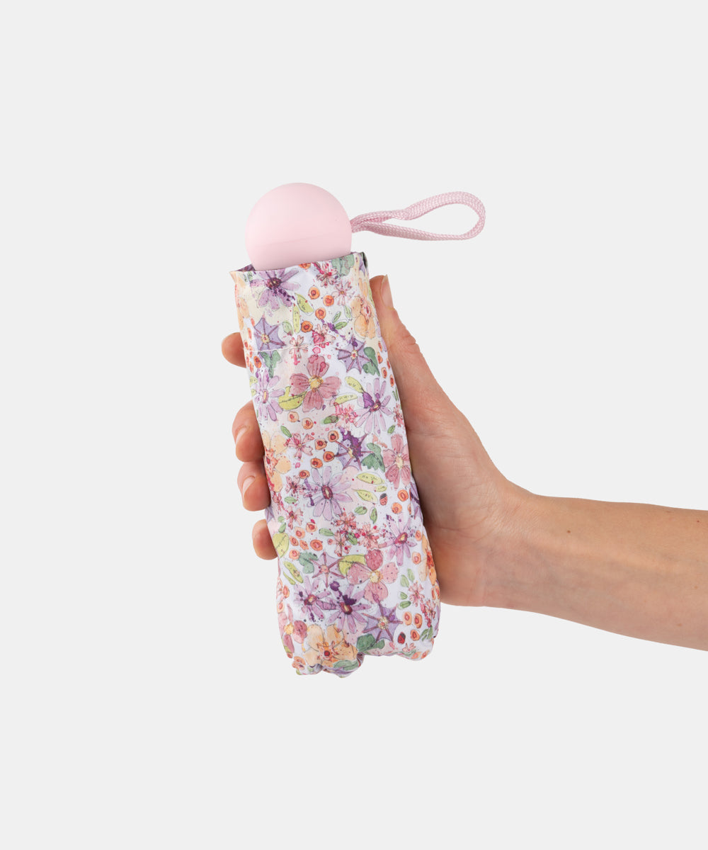 Paraguas plegable flores