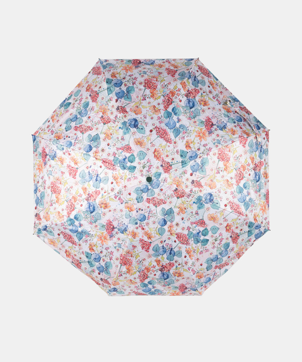 Paraguas plegable flores