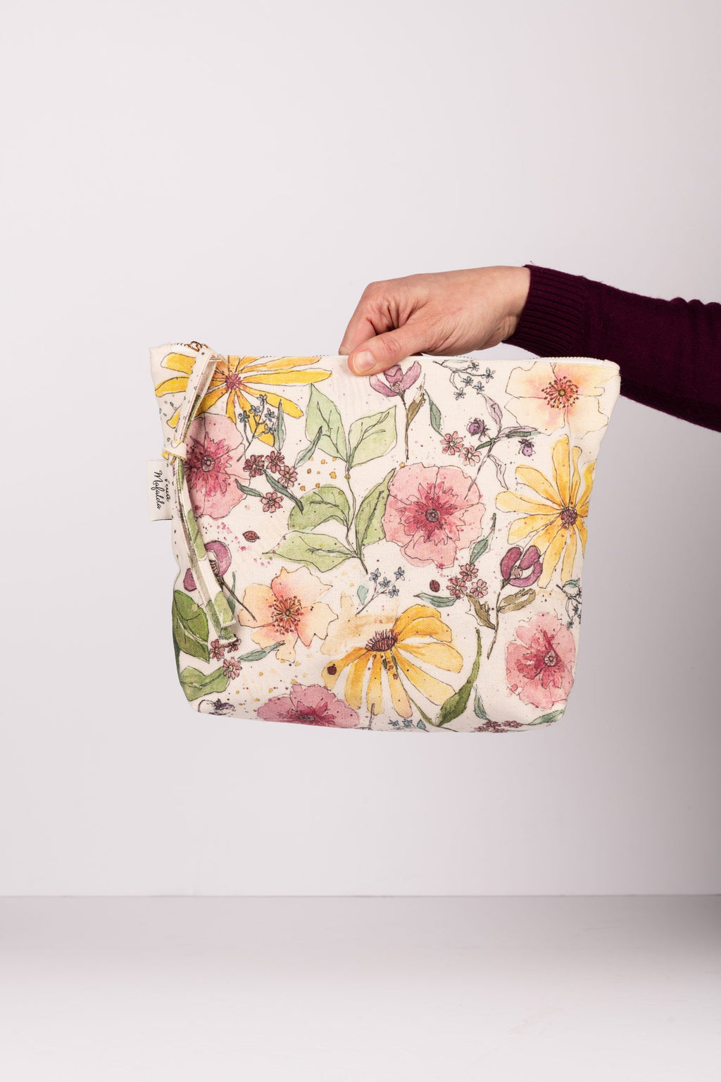 Bolso de mano estampado flores