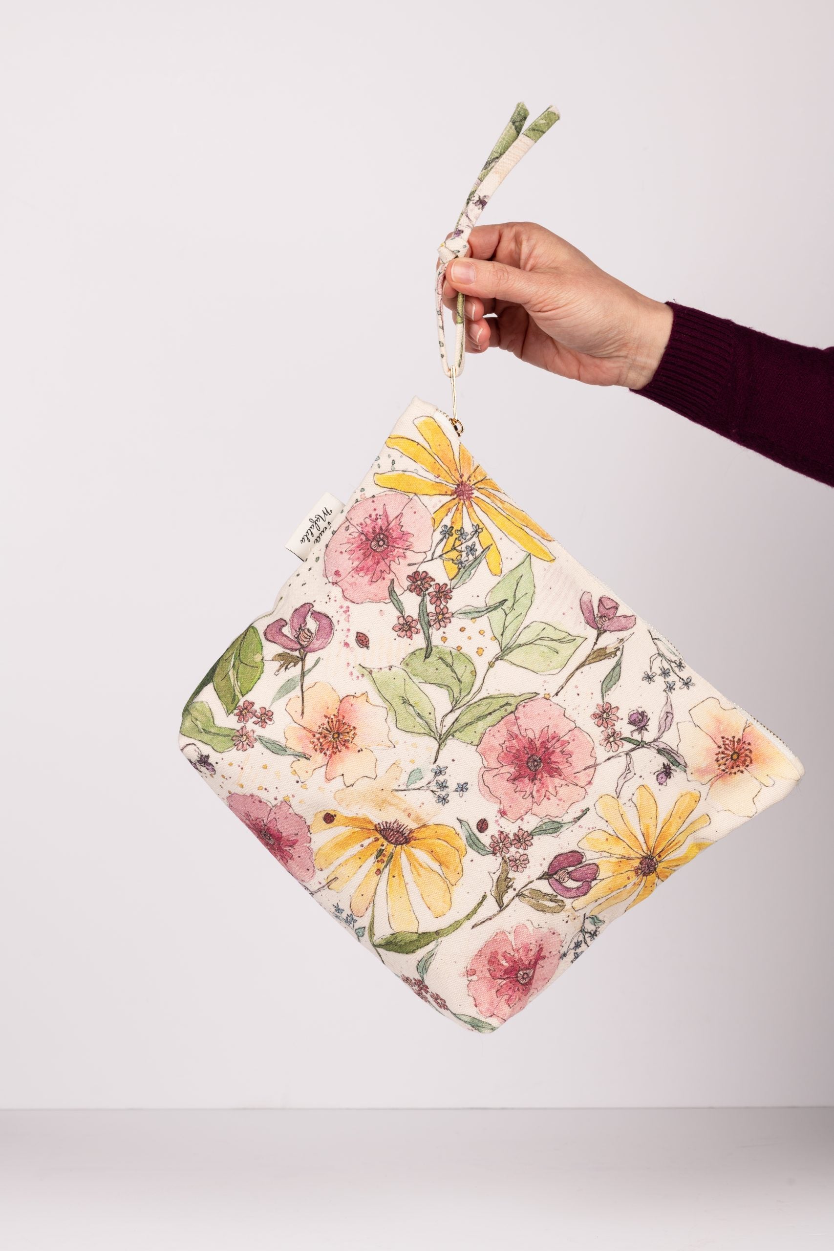Bolso de mano estampado flores