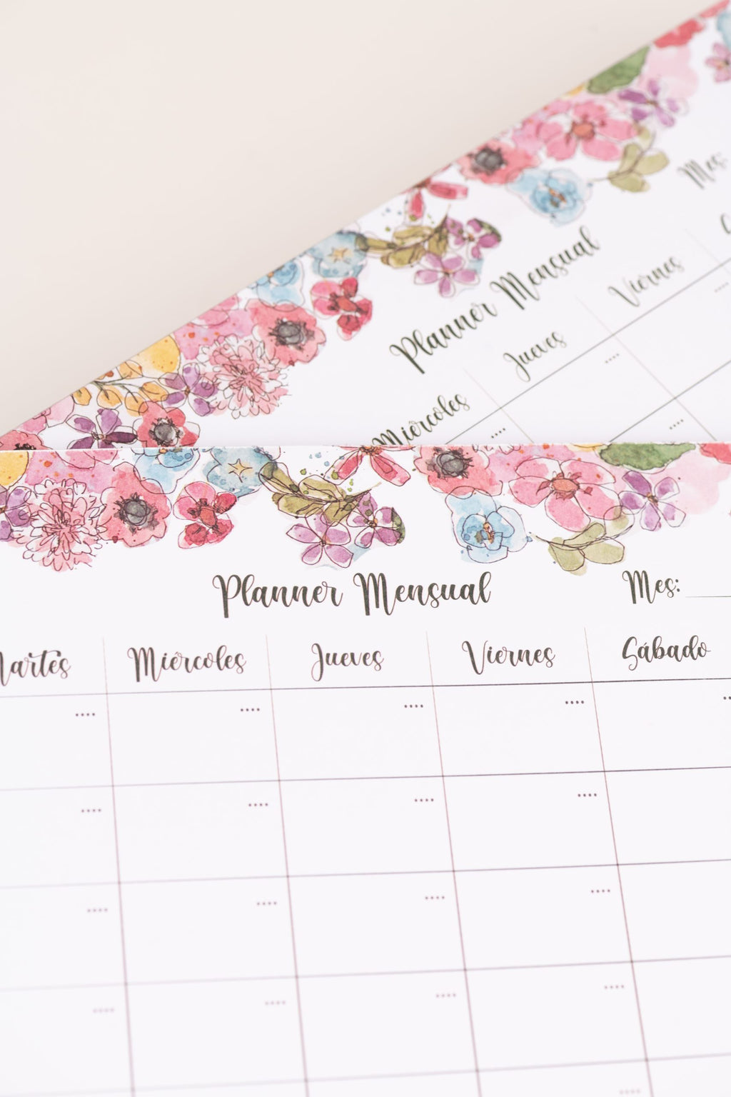 Planificador mensual de sobremesa